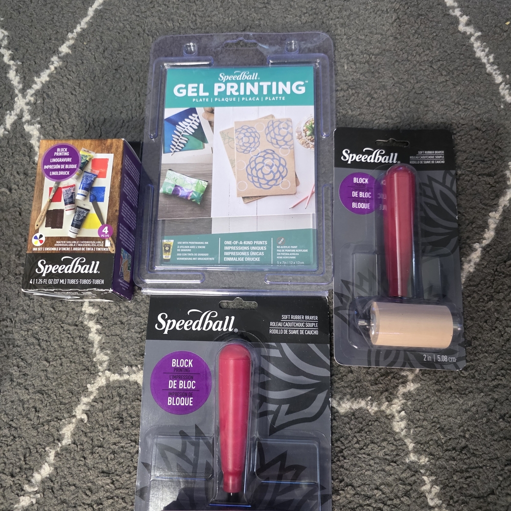 Speedball Gel Printing Kit with Rollers